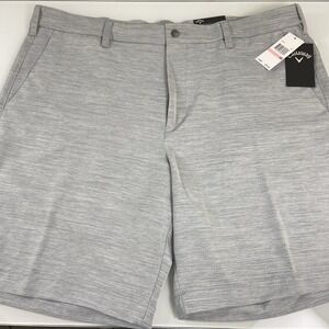 Callaway Opti-Dri Golf Shorts Mens 40 Performance Waistband Gripper Gray Stretch